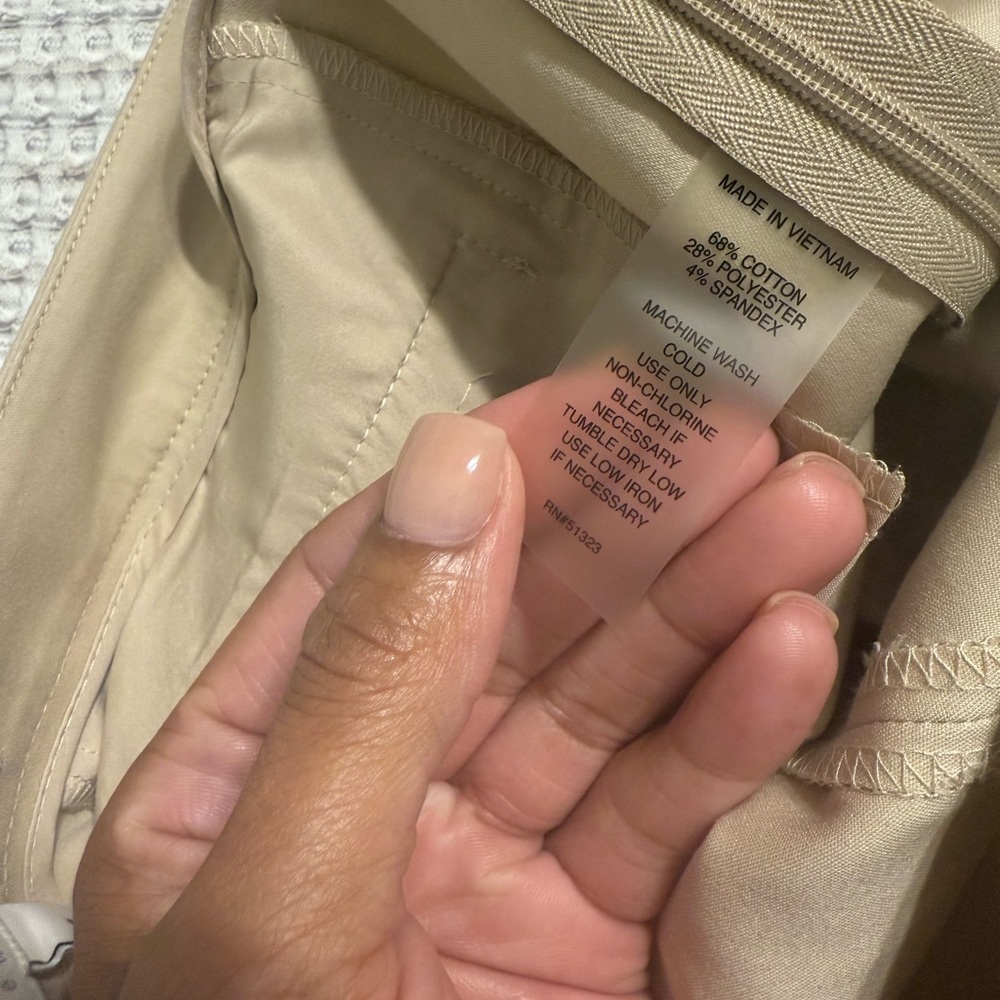 NWT Chaos Classic Beige Trousers Size 8 - Picture 4 of 11